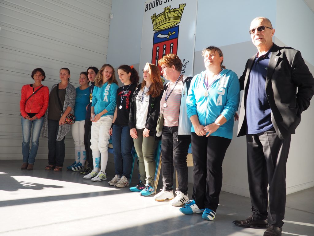 Podium féminin Épée sénior